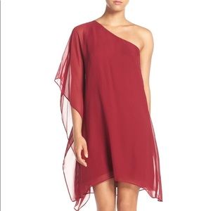 BCBG MaxAzria Alana One-Shoulder Silk Dress